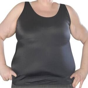 Assets by Spanx FITTED 2X Black Shaping Tank Top Slimming Smoothing